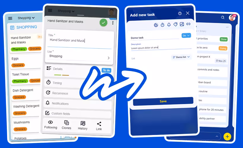 Lifechanger app UI evolution